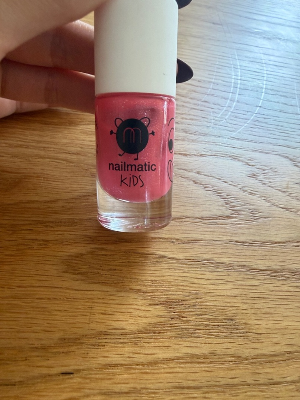 Nailmatic Kids Pink Glitter Nail Polish - Gentle Shimmer